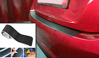 Тюнинг наклейка на задний бампер ZAZ Vida седан с 2012- Карбон накладка бампера защитная