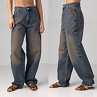 Жіночі джинси баггі з високою талією