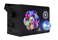 Световой прибор для светового шоу 4 в 1 Mini FX 4 Light Led RGBW, строб, лазер, Derby LED