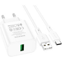 Зарядное устройство BOROFONE BA72A charger set (Type-C) White (BA72ACW)