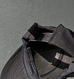 Чоловіча літня бейсболка на липучці, Повсякденна кепка однотонна чорна, фото 3