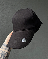 Чоловіча літня бейсболка на липучці, Повсякденна кепка однотонна чорна