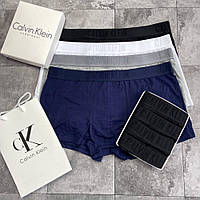 Чоловічий набір трусів 4 шт Calvin Klein колір чорний, сірий, білий, синій. высокое качество