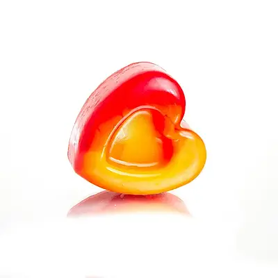 Мило-серце ручної роботи "з персиковим та абрикосовим ароматом " 140г, 1шт