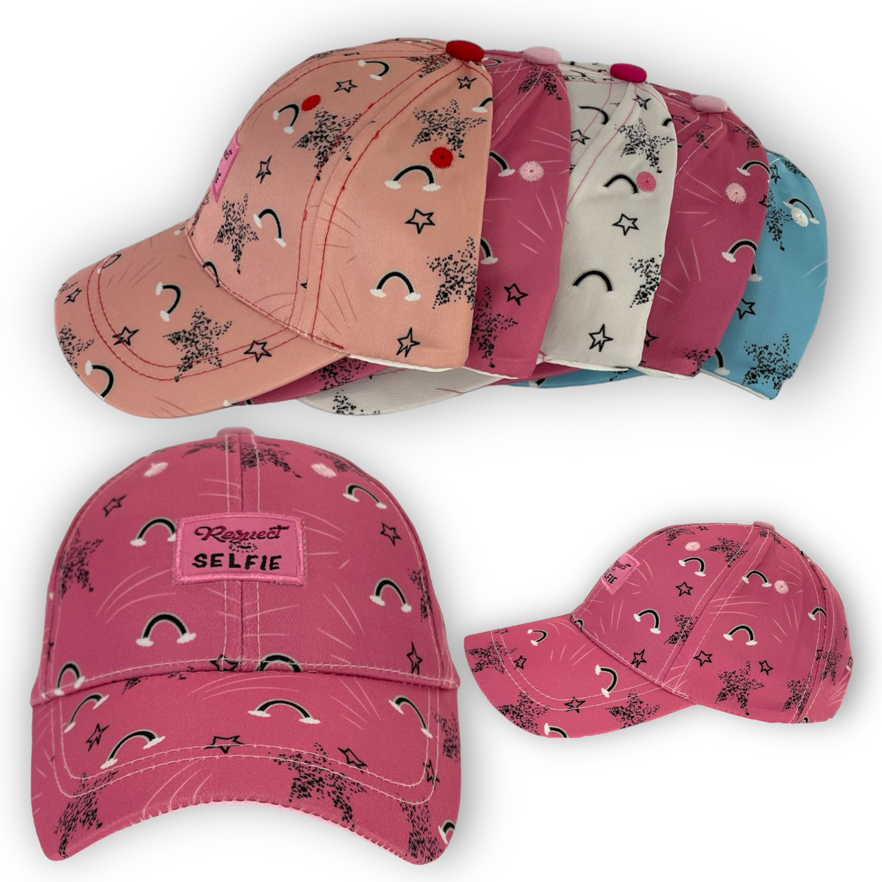 ОПТ Дитяча кепка для дівчинки, 50-52 р. (5 шт./паковання), фото 1