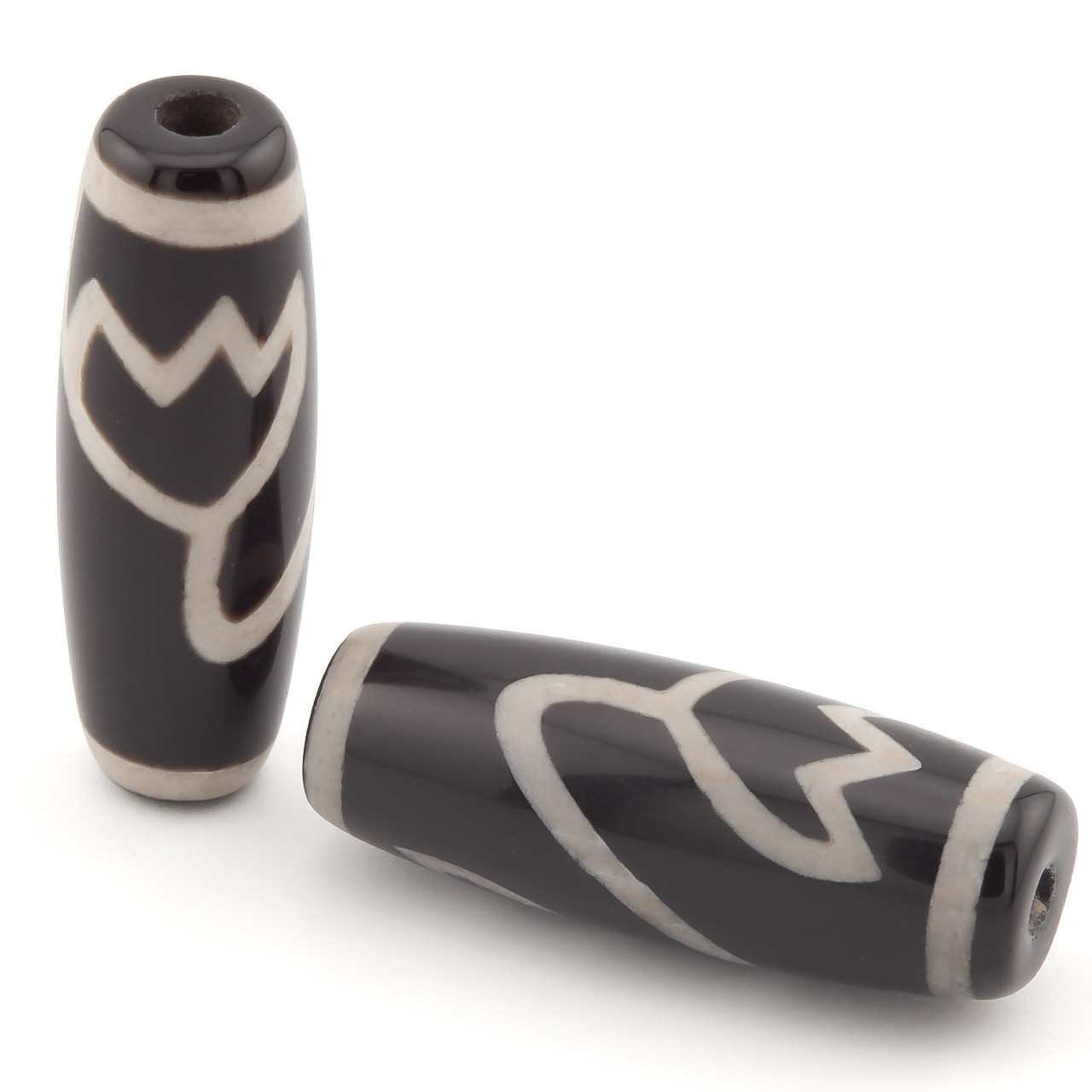 Намистина Дзі Лотос 30х10 мм 1 шт. (підсилює привабливість та гармонію), фото 1