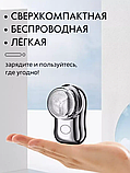 Акумуляторна мінібритва Ckeyin БРЕЛОК mini shaver usb Електрична електробритва роторна для чоловіків, фото 8