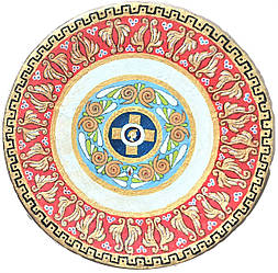 Декоративна тарілка із глини  "Афіни" діаметром 42 см  Греция Афины
