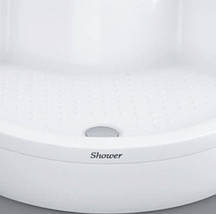 Душовий піддон SHOWER MILET SW-8129 90x90x18 (45) см із сидінням напівкруглий акриловий, фото 5