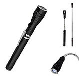 Телескопічний ручний ліхтар BL-T91 світлодіодний з магнітними вставками маленький ліхтарик на батарейках, фото 10