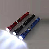 Телескопічний ручний ліхтар BL-T91 світлодіодний з магнітними вставками маленький ліхтарик на батарейках, фото 9