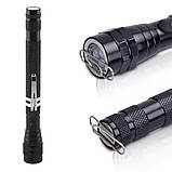 Телескопічний ручний ліхтар BL-T91 світлодіодний з магнітними вставками маленький ліхтарик на батарейках, фото 4