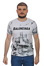 Футболка чоловіча Balenciaga 24-Y-247505 біла, фото 3
