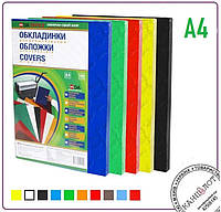 Обложка картонная для переплета "под кожу" DELTA COLOR, 230гр/м2, A4, 100шт, (1220101020400)