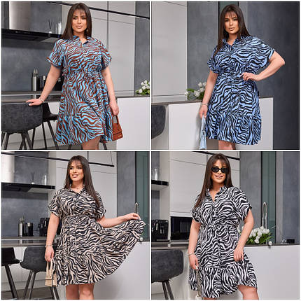 Дуже красиве плаття софт із короткими рукавами розміри батал, фото 1