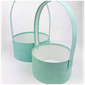 Набір корзинок круглих - мятний бархат