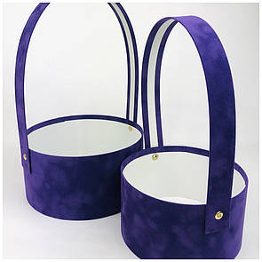Набір корзинок круглих - фіолетовий бархат