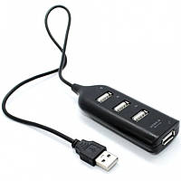 Розгалужувач USB hub 2.0 хаб 4 порти чорний as