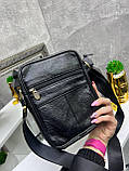 АКЦІЯ! Натуральна шкіра. Стильна чоловіча сумочка-органайзер з додатковими кишенями - 17х22 см (1795-4), фото 7