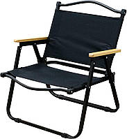 Кресло паук туристическое складное со спинкой для кемпинга бежевый, черный