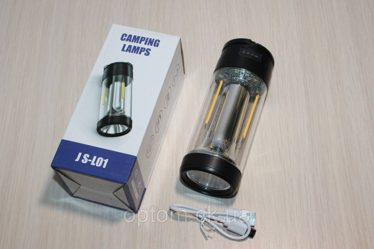 Ліхтар Кемпінг Колба (акумулятор) Black, фото 1