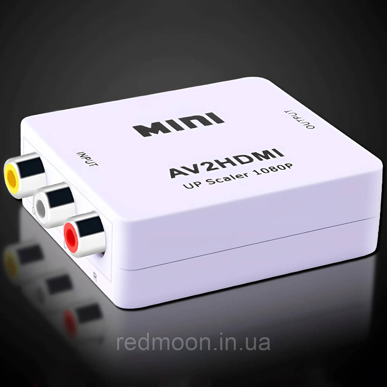 Перехідник з HDMI на AV, 1080P, RCA тюльпани / Конвертер розгалужувач відеосигналу / Адаптер відеосигналу