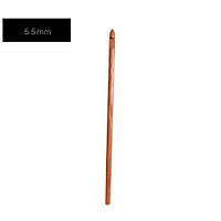 Крючок бамбуковый 5,5 мм для рукоделия, крючки для вязания, плетения и продевания шнуров.