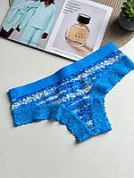 Трусики-чики кружевные леопардовые, синие PINK Victorias Secret Оригинал