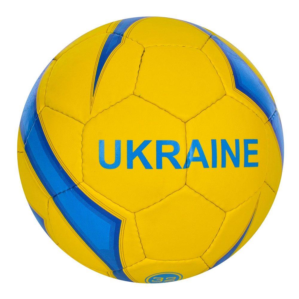 М'яч футбольний розмір №5 матеріал поверхні ПУ1 (PU) 4 шари, ручна робота, 32 панелі, вага 420 - 440 грамiв
