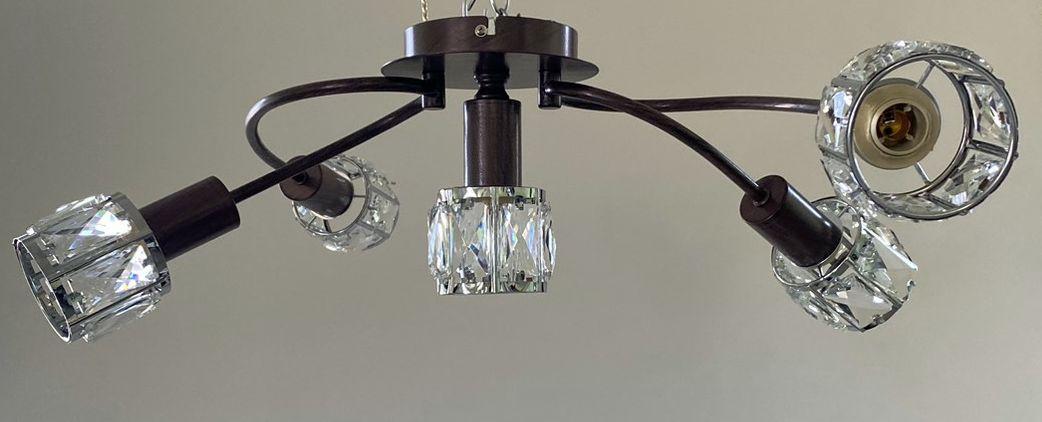 Люстра стельова на п'ять плафонів