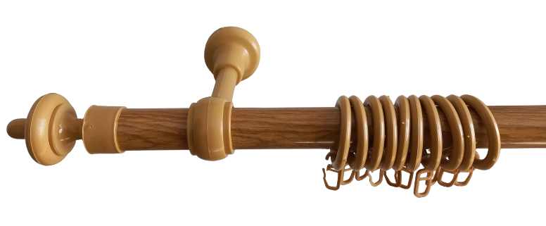 Металопластиковий настінний, округлий карниз для штор у спальню 1,2 м ясен