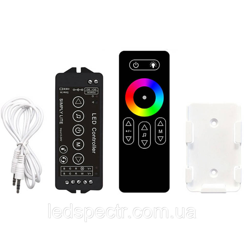 LED Контролер RGBW RF Music 24А DC12-24V Радіо - Сенсорний 6 кнопок, фото 1