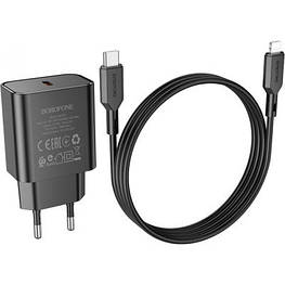 Зарядное устройство BOROFONE BA71A charger set (C to iP) Black (BA71ACLB)