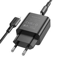 Зарядний пристрій BOROFONE BA71A charger set (C to iP) Black (BA71ACLB), фото 3