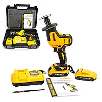 Электрическая аккумуляторная сабельная пила DeWalt DCS312NT + 2 АКБ (24V,5AH), Электроножовка сабельная пила