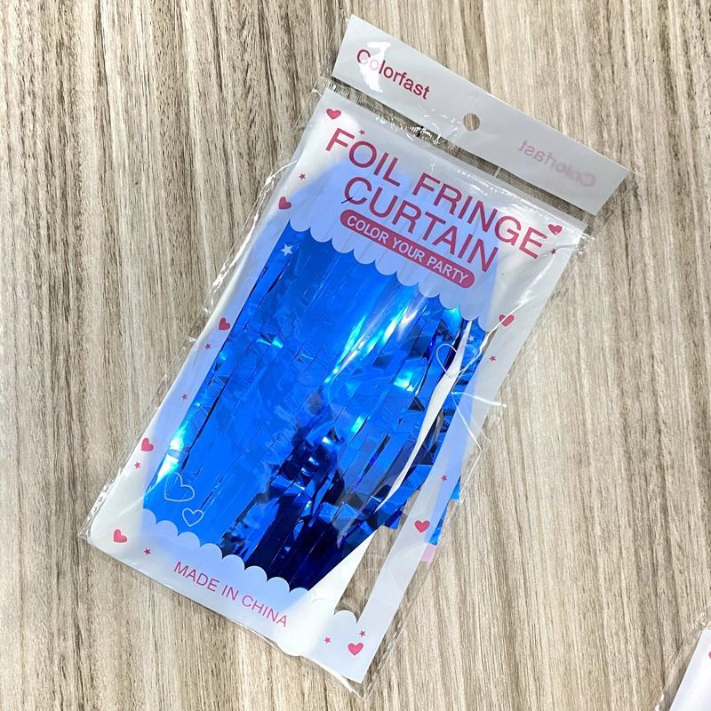 Шторка для декору колір синій колір розмір 1*2 метри, фото 1