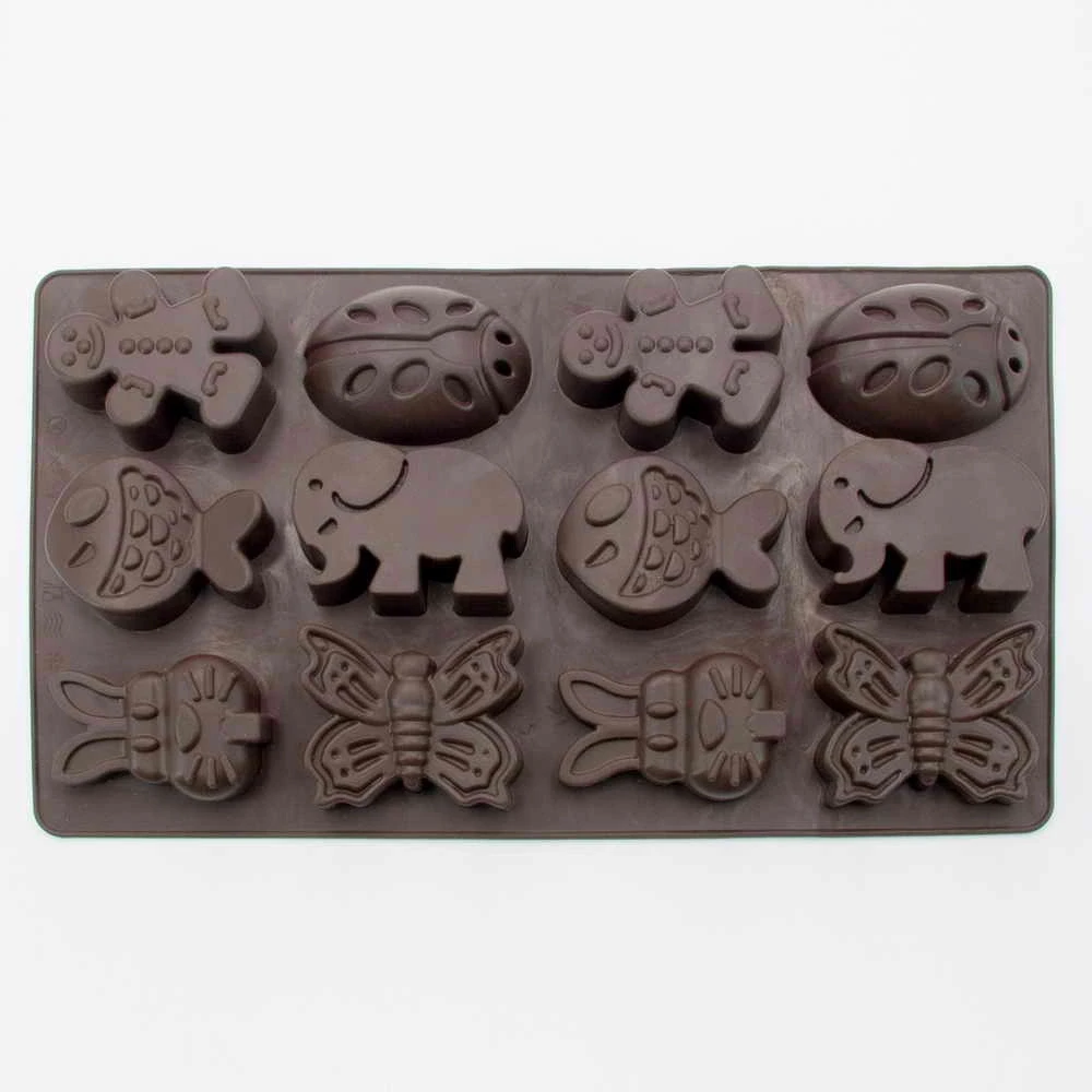 Форма для випікання печива Lessner Chef Choco прямокутна силікон на 12шт 19,5x34x4см (10261)
