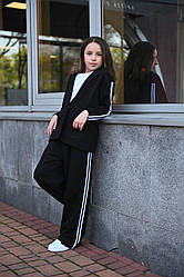 Стильний костюм штани + жакет на дівчинку підлітка 140, 146,152,158,164