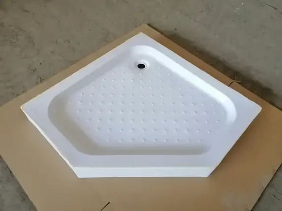 Душовий піддон Sansa SH-90BL 90х90х12 см багатогранний дрібний акриловий, фото 3