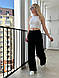 Жіночі трикотажні штани-палаццо на гумці, фото 4