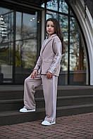 Стильний костюм штани + жакет на дівчинку підлітка 140, 146,152,158,164