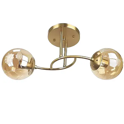 Люстра стельова на два плафони, фото 1