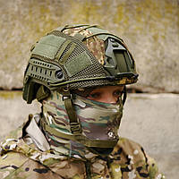 Тактичний шолом + кавер хижак, військова каска, бронешолом Fast Helmet NIJ IIIA Team Wendy