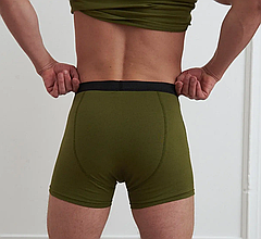 Набір із 3 трусів армійських чоловічих ВСУ хакі/оліва з хрестом тактична натільна білизна 46-64, фото 5