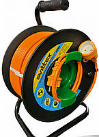 Подовжувач на котушці 40м 2×2,5 мм 2 з виносною розеткою. SVITTEX