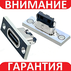 Роз'єм Type C 2pin з отворами ЧОРНИЙ