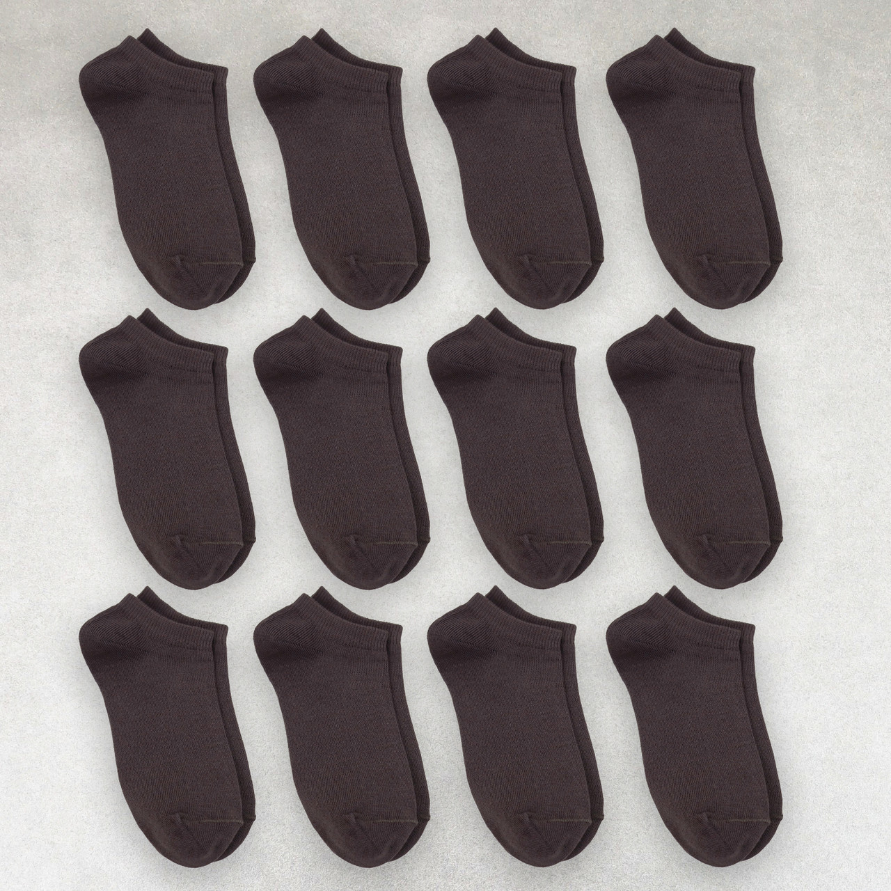 Шкарпетки жіночі 12 пар короткі "Dark brown" зі зручною резинкою преміум сегмент розмір 35-38