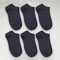 Носки женские 6 пар короткие «Dark Grey» с удобной резинкой премиум сегмент размер 35-38