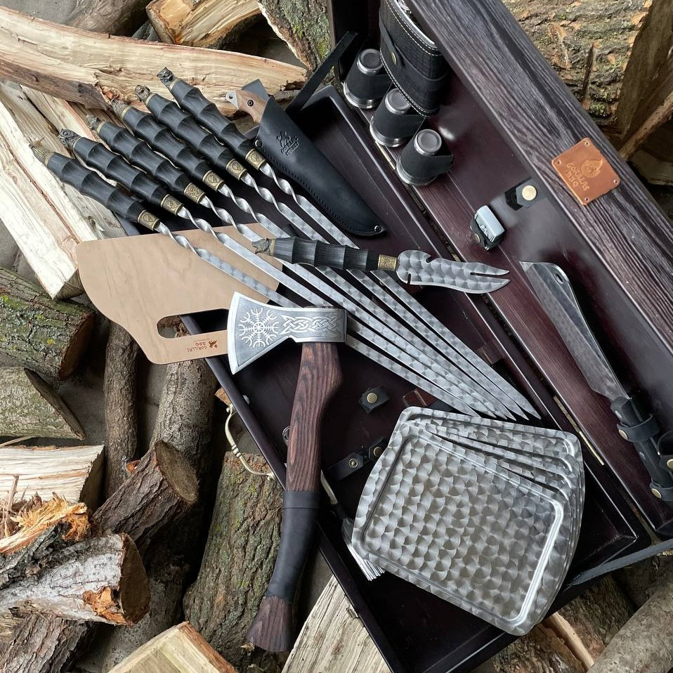 Набір подарункових шампурів у валізі BS2 BUJVOL, фото 1