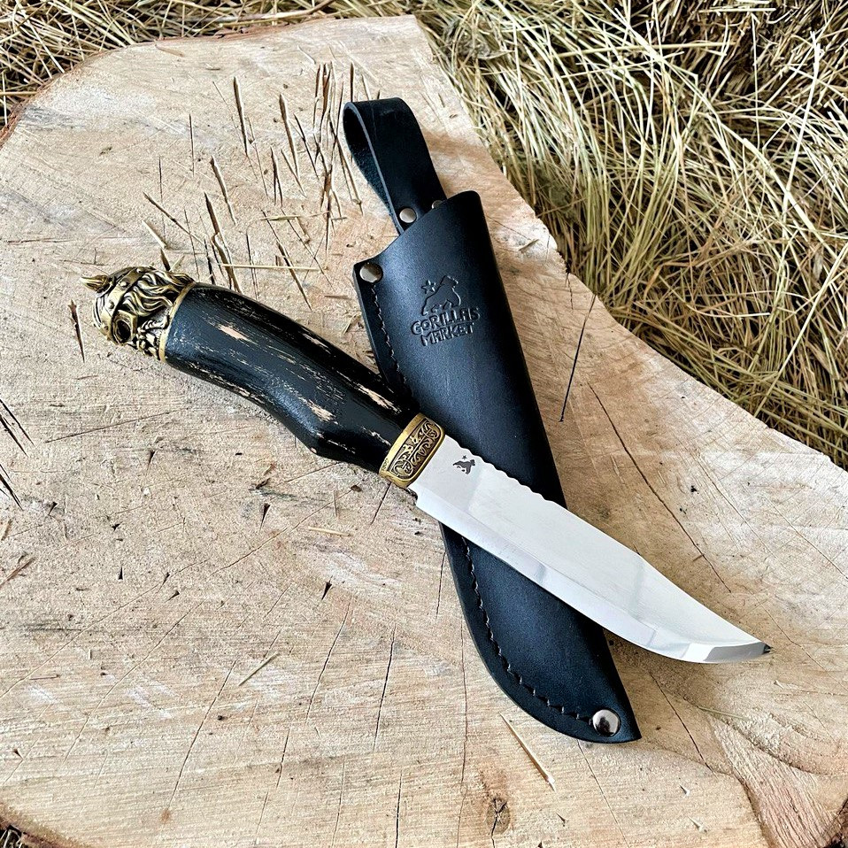 Ніж ВІКІНГ Gorillas BBQ туристичний сталь 50х14мф KN9, фото 1